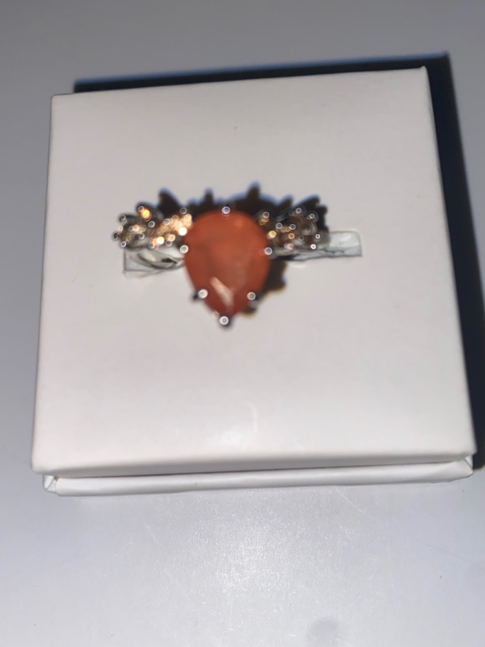 Natural fusion stones are genuine quartz fused with a lab created stone. Size 7